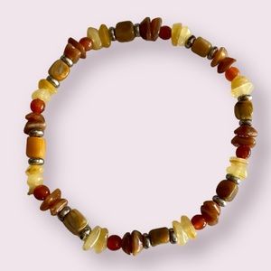Natural Agate Stone Stretch Bracelet
